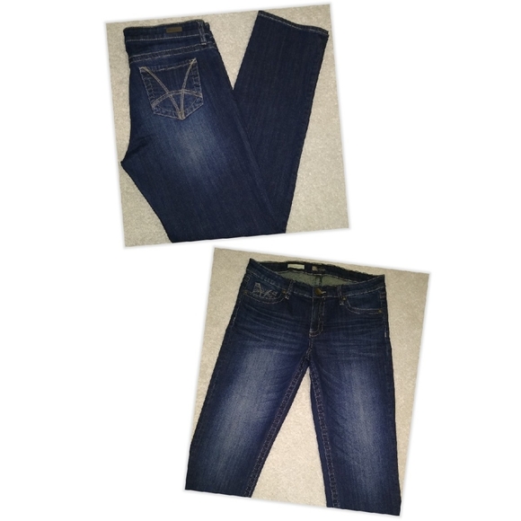 KUT FROM THE KLOTH STEVIE STRAIGHT LEG BLUE JEANS SIZE 10 - Picture 1 of 6